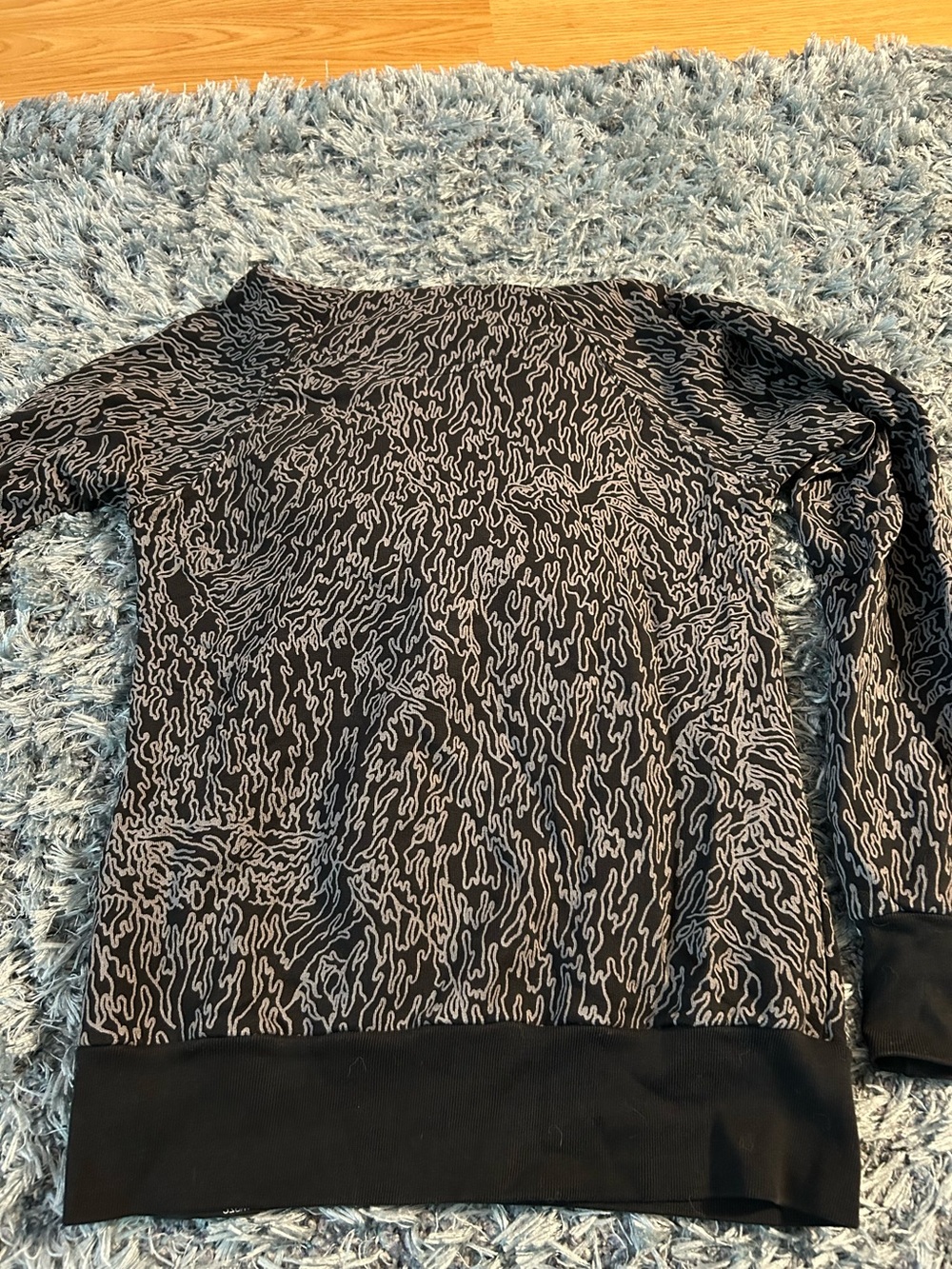WEZC Black Patterned Hoodie Sweatshirt - Picture 4 of 4